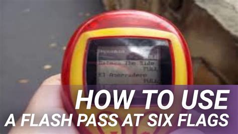 How do six flags flash passes work